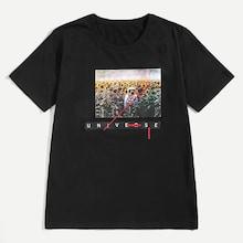 Shein Men Sunflower Print Tee