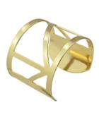 Shein Gold Plated Chunky Open Cuff Bracelet