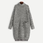Shein Plus Turtle Neck Pocket Front Jumper