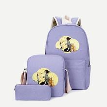 Shein Girl Print Backpack With Crossbody Bag 3pcs