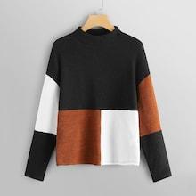Shein Colorblock Ribbed Sweatshirt