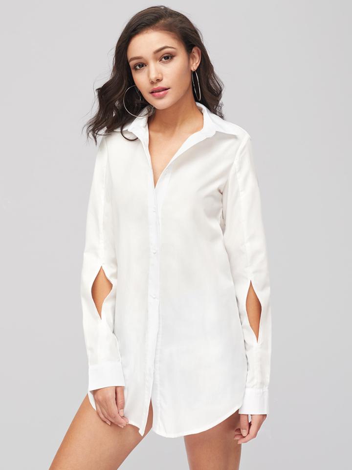 Shein Cut Out Sleeve Blouse