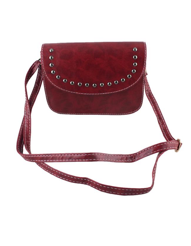 Shein Winered Pu Leather Small Handbag