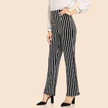 Shein Vertical Stripe Button Up Pants