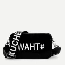 Shein Letter Print Bag With Slogan Strap