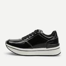 Shein Metallic Lace Up Chunky Sneakers
