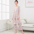 Shein Parrot Print Cami Pajama Set With Robe