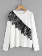 Shein Lace Applique Tee