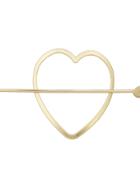 Shein Gold Color Simple Heart Shape Hair Clip For Women