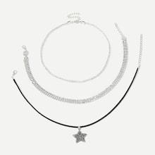 Shein Star Pendant Choker Set 3pcs