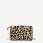 Shein Leopard Pattern Faux Fur Chain Crossbody Bag