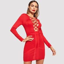 Shein Criss Cross Cutout Bodycon Dress