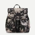 Shein Calico Pattern Flap Backpack With Tassel
