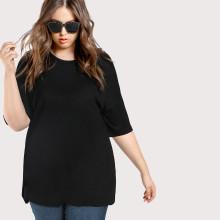 Shein Plus Drop Shoulder Bell Sleeve Tee