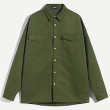 Shein Men Solid Flap Pocket Shirt