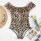 Shein Pom Pom Leopard Swimsuit