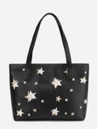 Shein Star Design Pu Tote Bag