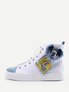 Shein Patch Detail High Top Trainers