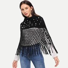 Shein Faux Pearl Embellished Infinity Scarf