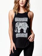 Shein Elephant Print Racer Tank Top