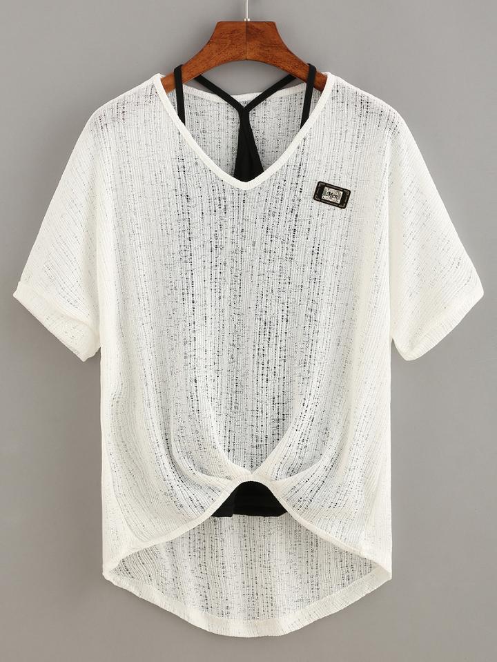 Shein Racerback Cami Top With Cover-up Top