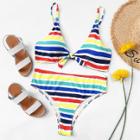Shein Plus Colorful Stripe Bikini Set