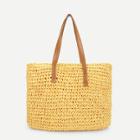 Shein Woven Bag With Double Handle