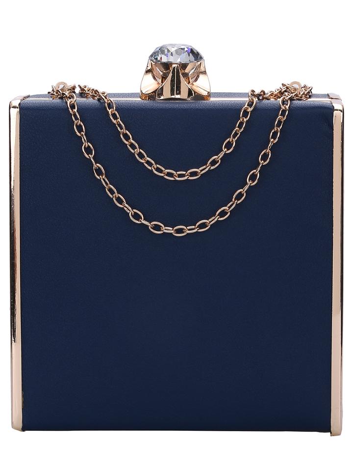 Shein Blue Diamond Perfume Box Banquet Bag