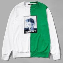 Shein Men Figure Print Color Block Sweatshirt