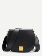 Shein Metal Detail Saddle Pu Bag