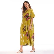 Shein Butterfly Print Hidden Pocket Longline Dress