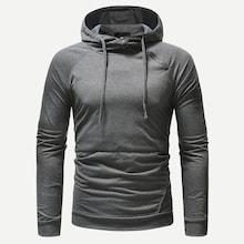 Shein Men Tiger Embroidered Raglan Sleeve Hoodie