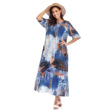 Shein Graphic Print Split Side Longline Dress
