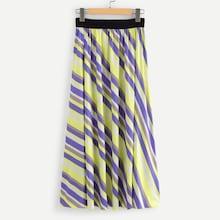 Shein Wide Waistband Striped Flare Skirt