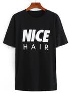 Shein Contrast Letter Print T-shirt