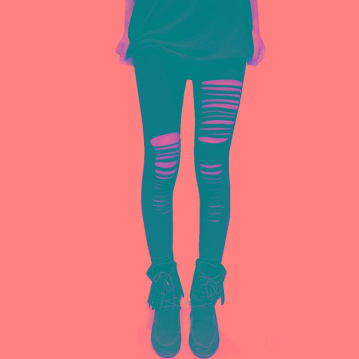 Shein Punk Hole Leggings
