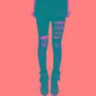 Shein Punk Hole Leggings