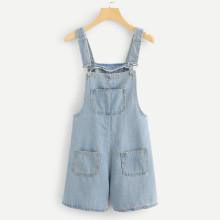 Shein Pocket Denim Overalls
