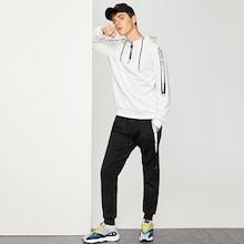 Shein Men Letter Print Quarter Zip Hoodie With Pants