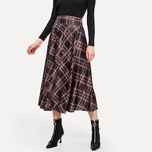 Shein Plaid Swing Skirt