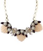 Shein Pink With Diamond Gold Necklace