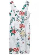 Rosewe Charming Sleeveless Flower Print Sleeveless Knee Length Dress