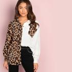 Shein Button Up Leopard Jacket