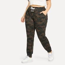 Shein Plus Camo Drawstring Pants