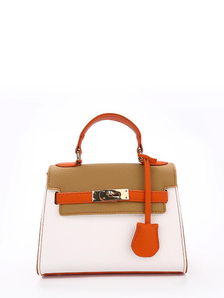 Shein Colorblock Structured Pu Tote Bag