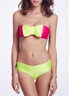 Rosewe Knot Design Bowknot Decorated Two Piece Bikini