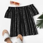 Shein Off The Shoulder Striped Top
