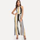 Shein Striped Knot Back Jumpsuit
