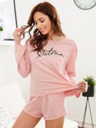 Shein Letter Print T-shirt & Cuffed Shorts Set