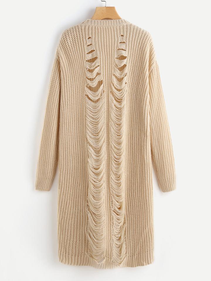 Shein Ripped Back Longline Jumper
